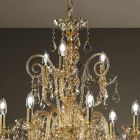 Lustre 27 lumières en verre vénitien fait à la main en Italie - Florentine Viadurini