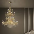 Lustre 27 lumières en verre vénitien fait à la main en Italie - Florentine Viadurini