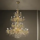 Lustre 27 lumières en verre vénitien fait à la main en Italie - Florentine Viadurini