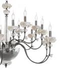 Lustre Classique 30 Lumières en Porcelaine et Verre Soufflé de Luxe - Eteria Viadurini