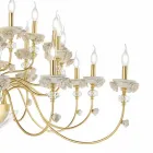 Lustre Classique 30 Lumières en Porcelaine et Verre Soufflé de Luxe - Eteria Viadurini