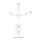 Lustre en verre vénitien 8 lumières Made in Italy - Ismail Viadurini