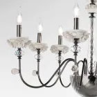 Lustre classique à 8 lumières en porcelaine et verre soufflé de luxe - Eteria Viadurini