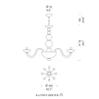 Lustre 8 Lumières en Verre de Venise et Métal Made in Italy - Foscarino Viadurini