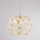 Lustre à trois lumières en métal et cristal pour le salon – Orchidea Viadurini