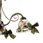 Lustre en céramique fait main à 3 ou 5 lumières avec Passanastri - Naples Viadurini