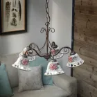 Lustre en céramique fait main à 3 ou 5 lumières avec Passanastri - Naples Viadurini