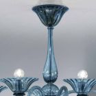 Lustre en verre artisanal à 5 lumières de Venise, fabriqué en Italie - Margherita Viadurini