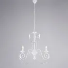 Lustre à 5 lumières en métal et cristal pour un éclairage spectaculaire – Perla Viadurini