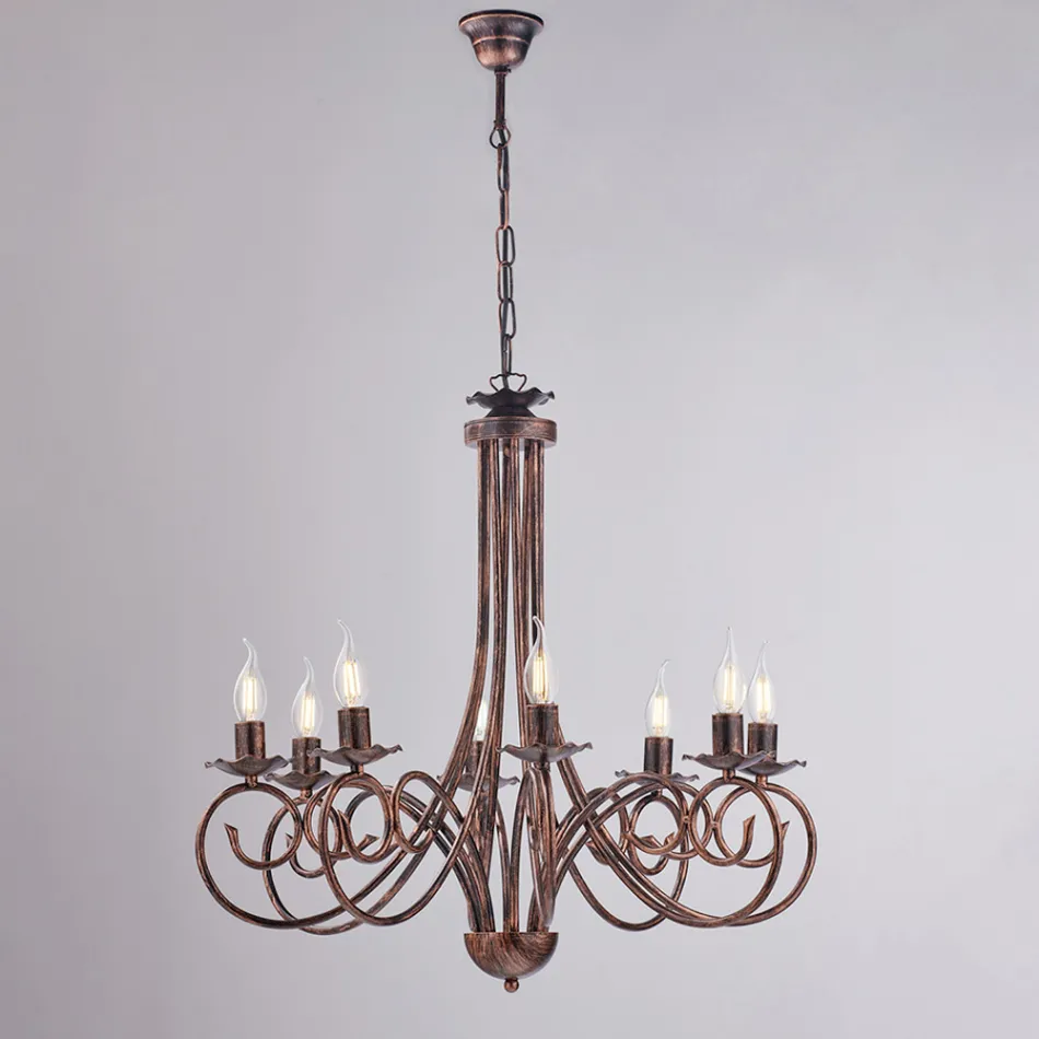 Lustre à cinq lumières en métal et verre pour une lumière équilibrée et diffuse – Laguna Viadurini