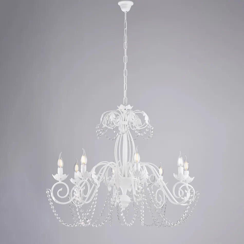 Lustre Perla à 5 lumières de style shabby chic pour créer une ambiance romantique Viadurini