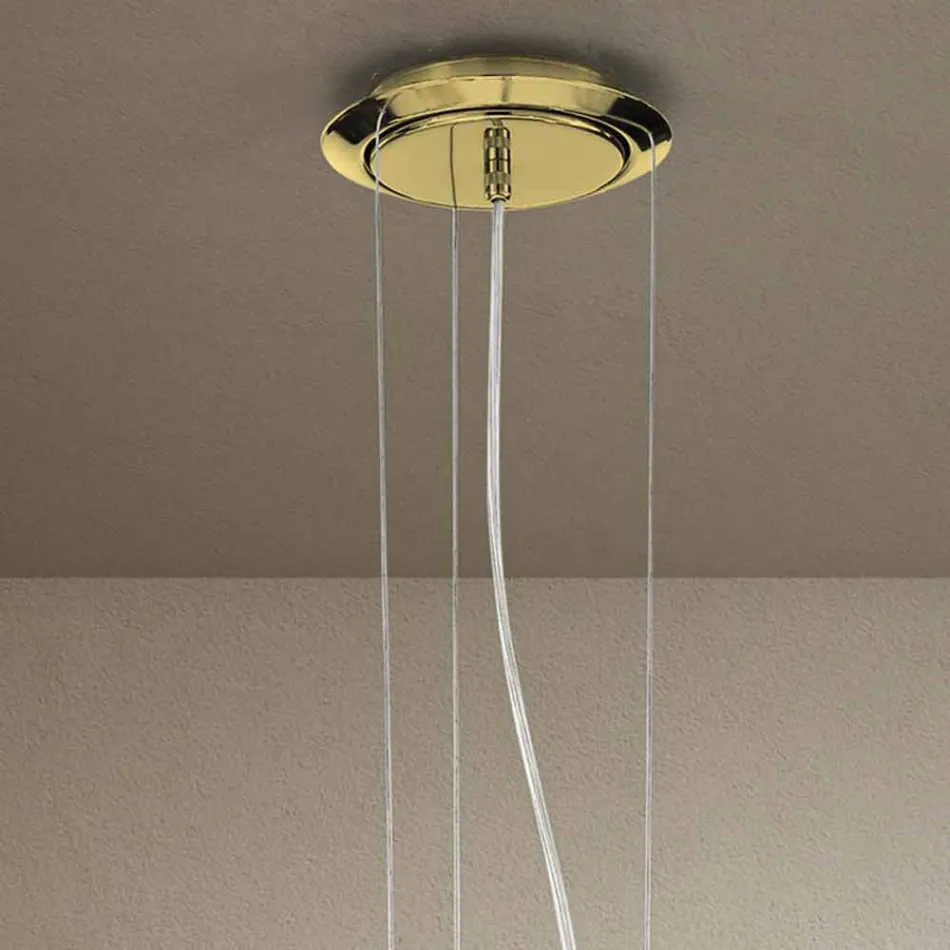 Lustre en verre de Venise fait main à 6 lumières fabriqué en Italie - Bernadette Viadurini