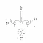 Lustre en verre de Venise fait à la main à 9 lumières fabriqué en Italie - Bernadette Viadurini