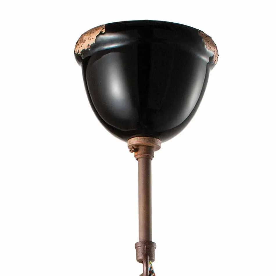 Lustre cloche en céramique vintage et métal Angela Ferroluce Viadurini