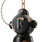 Lustre cloche en céramique vintage et métal Angela Ferroluce Viadurini