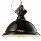 Lustre cloche en céramique vintage et métal Angela Ferroluce Viadurini