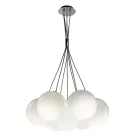 Lustre Althea à sept lumières en verre poli ou satiné, fabriqué en Italie Viadurini