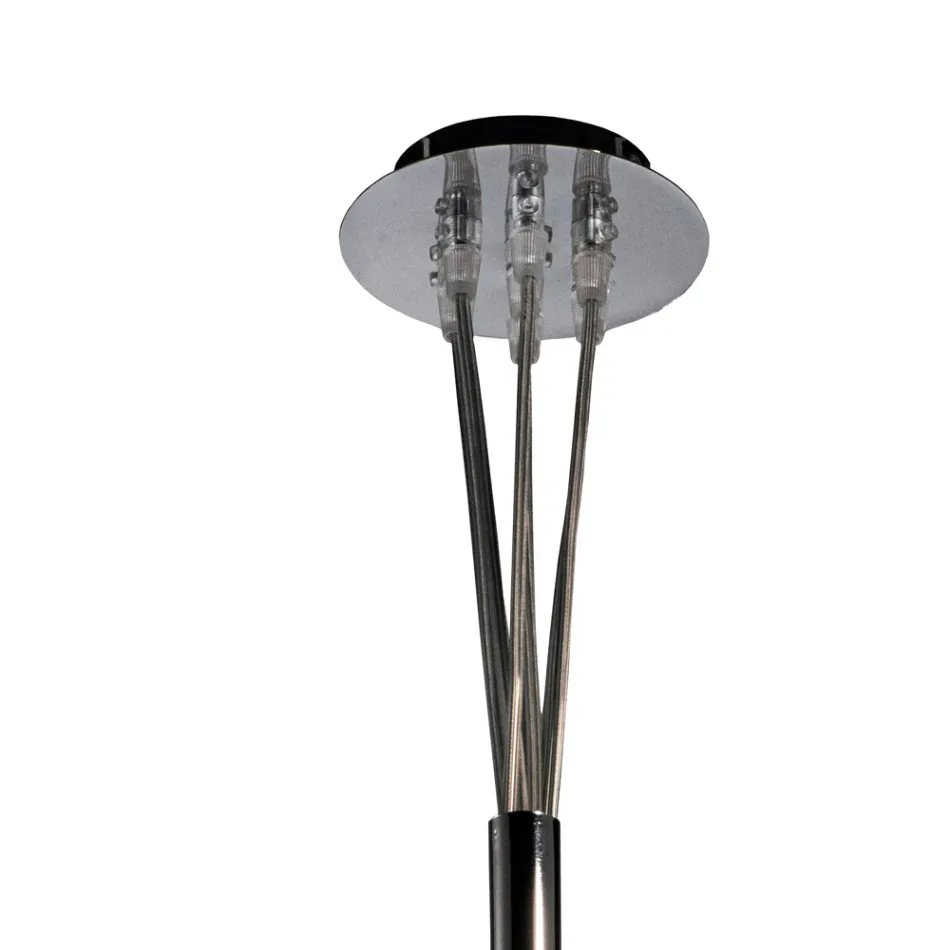 Lustre Althea à sept lumières en verre poli ou satiné, fabriqué en Italie Viadurini