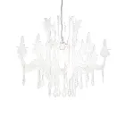Suspension en plexiglas blanc satiné, fabriquée en Italie - Luca Viadurini