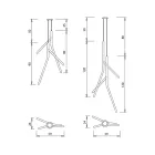 Lustre à Suspension avec Rosette Simple en Bois Made in Italy - Orlov Viadurini