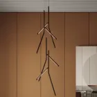 Lustre suspendu avec rosace en bois unique fabriqué en Italie - Orlov Viadurini