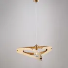 Suspension Apus en métal blanc chromé argenté Viadurini