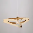 Suspension Apus en métal blanc chromé argenté Viadurini