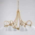 Suspension d'intérieur Cosmo en métal noir et verre Viadurini