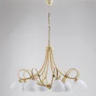 Suspension d'intérieur Cosmo en métal noir et verre Viadurini