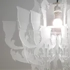 Suspension en plexiglas blanc satiné, fabriquée en Italie - Gea Viadurini
