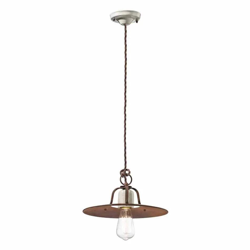 Lustre suspendu style industriel Ferroluce Viadurini