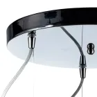 Lustre à trois lumières avec barre circulaire en verre soufflé, fabriqué en Italie - Soffio Viadurini