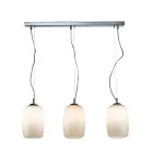 Lustre vénitien à trois lumières en verre soufflé, fabriqué en Italie - Soffio Viadurini