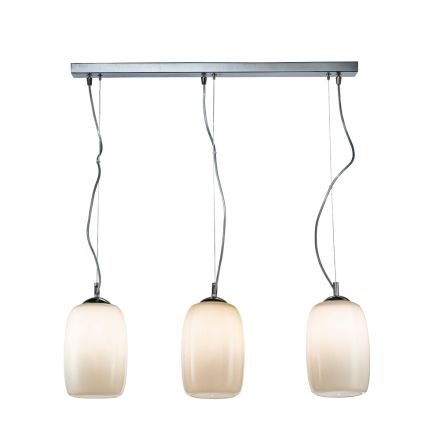 Lustre vénitien à trois lumières en verre soufflé, fabriqué en Italie - Soffio Viadurini