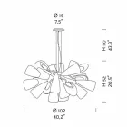 Lustre Artisan à 21 Lumières en Verre Vénitien, Fabriqué en Italie - Diamonique Viadurini