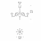 Lustre Artisan à 8 Lumières en Verre de Venise, Fabriqué en Italie - Margherita Viadurini