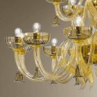 Lustre artisanal à 18 lumières en verre de Venise, fabriqué en Italie - Regina Viadurini
