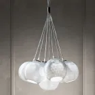 Lustre artisanal en verre et métal de Venise - Bolle Balloton Viadurini