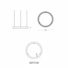 Lustre design blanc avec rosace en métal Made in Italy - Slide Giotto Viadurini