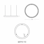 Lustre design blanc avec rosace en métal Made in Italy - Slide Giotto Viadurini