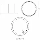 Lustre design blanc avec rosace en métal Made in Italy - Slide Giotto Viadurini