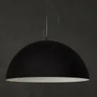 Lustre bicolore en Laprene et Nebulite - Mezza Luna par In-es.artdesign Viadurini