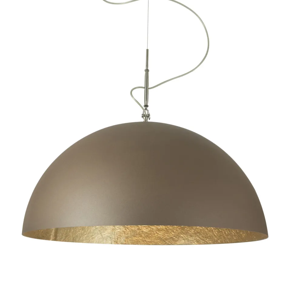 Lustre bicolore en Laprene et Nebulite - Mezza Luna par In-es.artdesign Viadurini