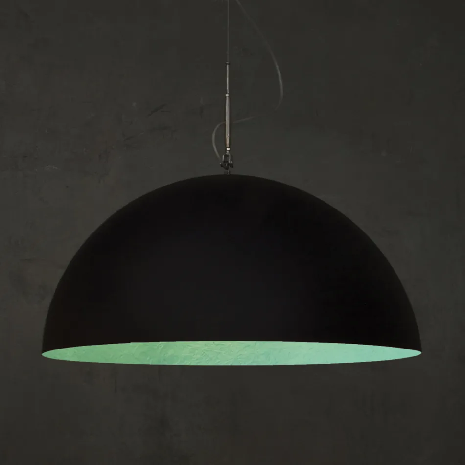 Lustre bicolore en Laprene et Nebulite - Mezza Luna par In-es.artdesign Viadurini