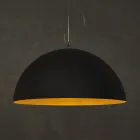 Lustre bicolore en Laprene et Nebulite - Mezza Luna par In-es.artdesign Viadurini