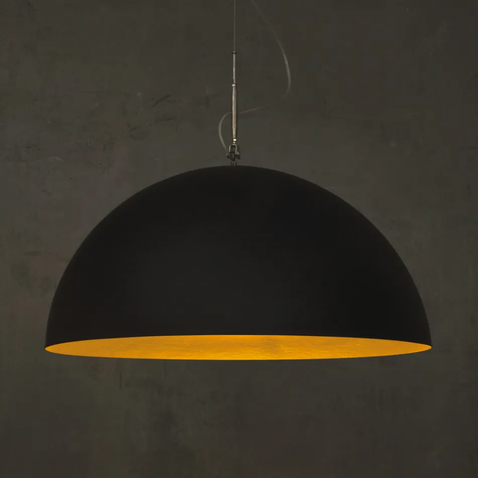 Lustre bicolore en Laprene et Nebulite - Mezza Luna par In-es.artdesign Viadurini