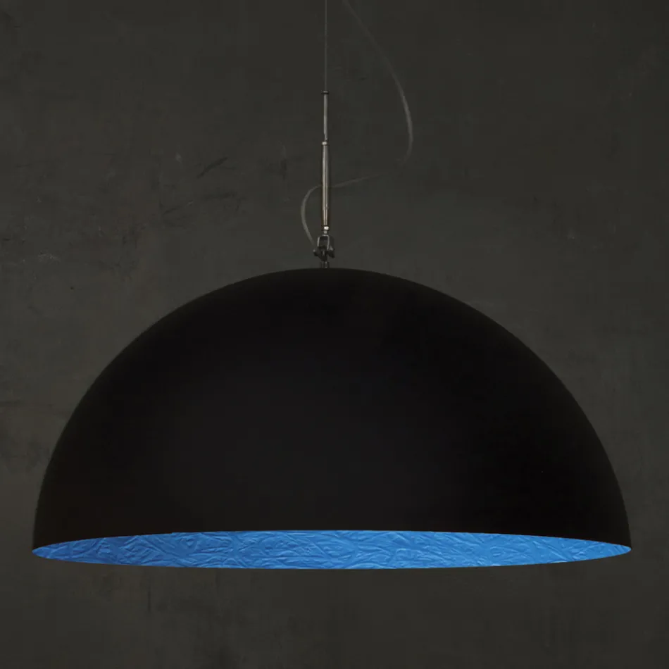 Lustre bicolore en Laprene et Nebulite - Mezza Luna par In-es.artdesign Viadurini