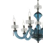 Lustre classique 12 lumières en verre artisanal de luxe italien - Saline Viadurini