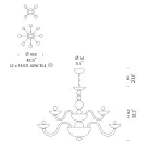 Lustre Classique 12 Lumières en Verre Vénitien Made in Italy - Foscarino Viadurini