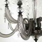 Lustre classique 16 lumières en verre soufflé Détails floraux - Bluminda Viadurini